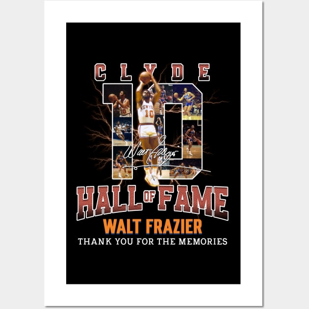 Walt Frazier The Clyde Basketball Legend Signature Vintage Retro 80s 90s Bootleg Rap Style Wall Art by CarDE